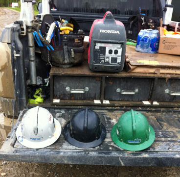 Most industrial electricians will be required to wear hardhats whenever they're working.