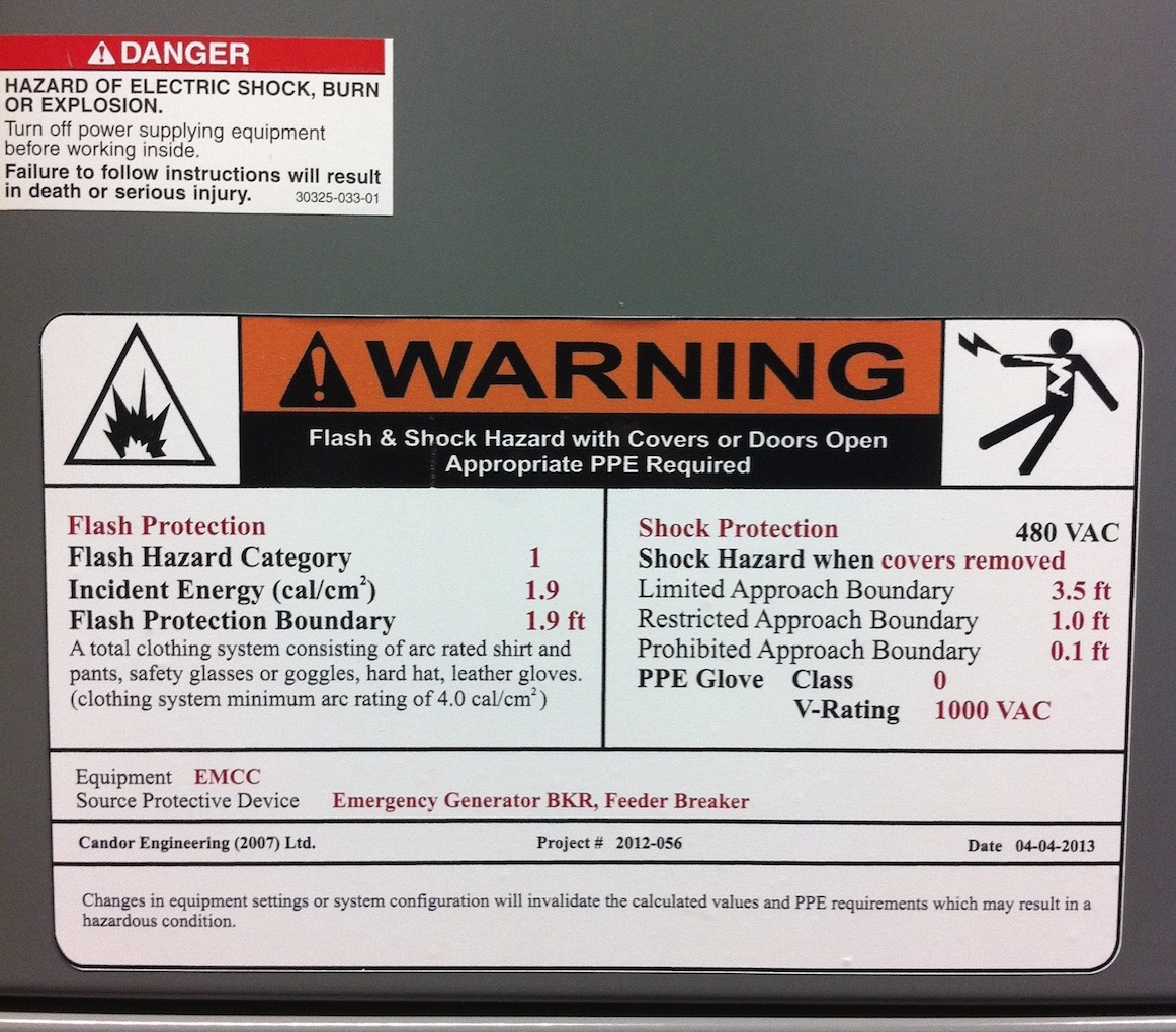 Electrical safety signs
