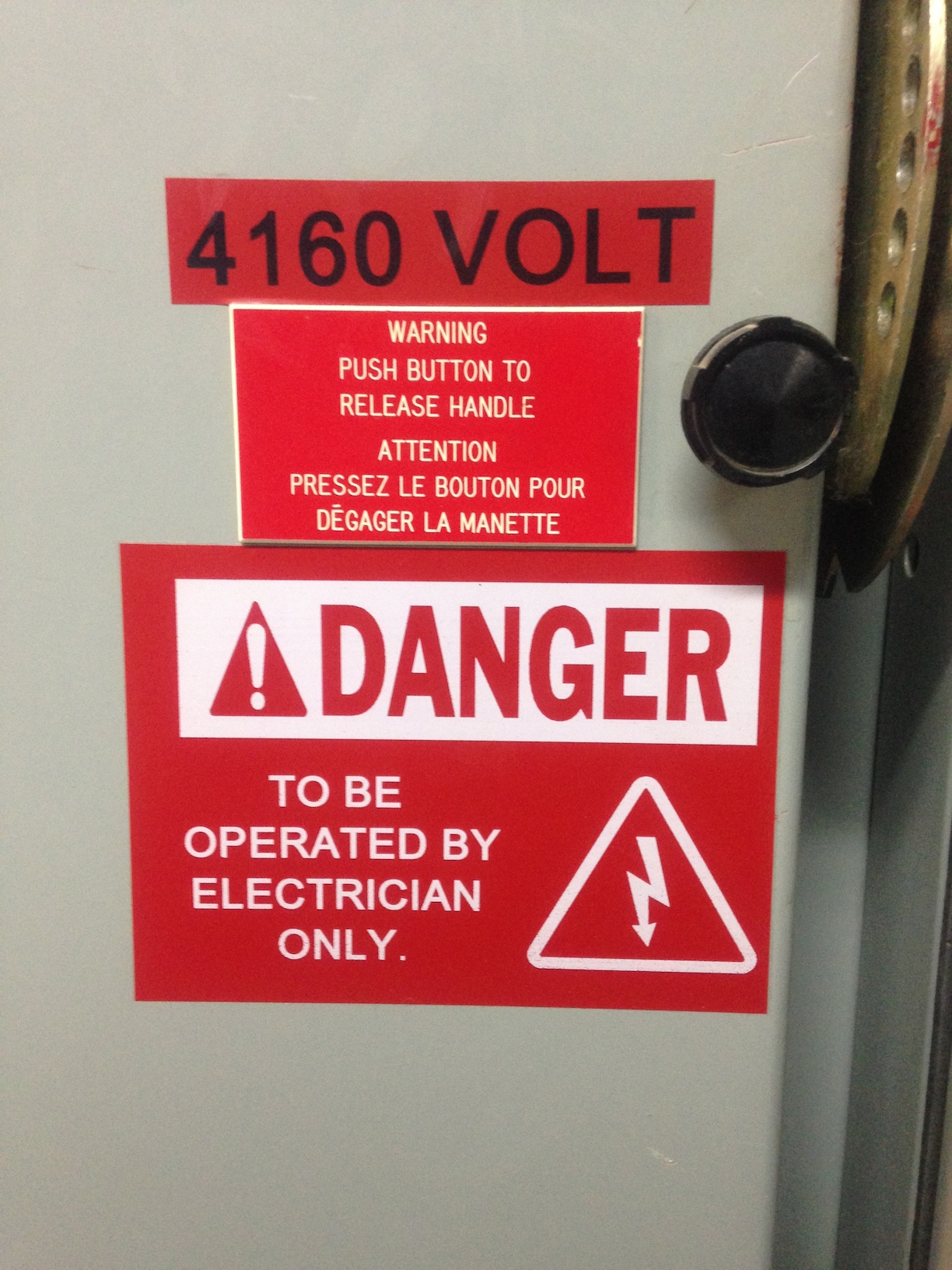Electrical safety signs